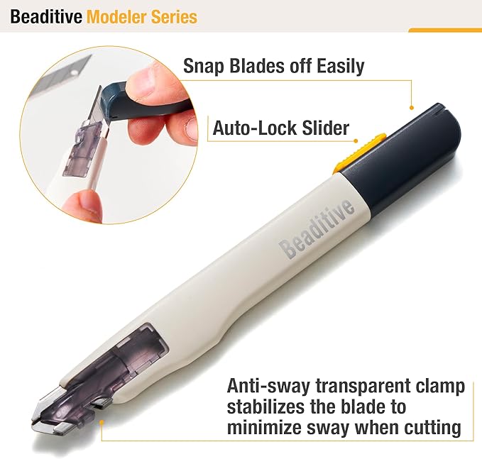 Beaditive High Precision Detail Craft Knife - 30 Degree Blade Utility Knife - Art, Craft, Model Making