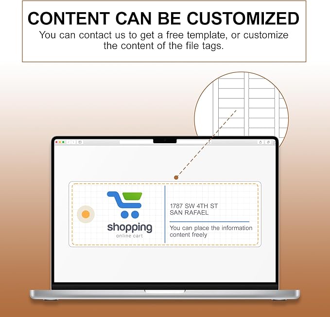 Printable Address Labels, 2/3" x 1-3/4" Personalized Return Address Label Stickers for Printer, 600 Total, Custom Mailing Labels for Envelopes, Packages, Shipping, Home or Office Use