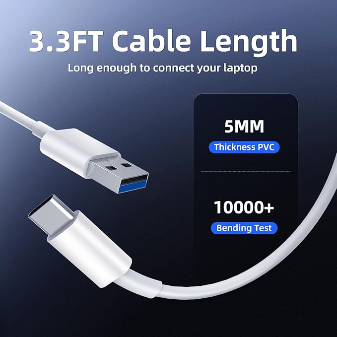 USB C Hub 10Gbps, 4 Port USB Splitter with 2 USB C/USB A 3.2 Data Ports, [Not Support Video and Chrging], Aluminum USB 3.2 Hub with 3.3Ft Cable for Laptop, PC, Mac, Flash Drive, Camera