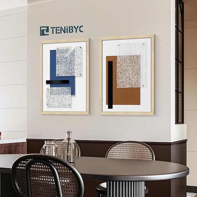 18x24 Poster Frames Set - 3 Pack - Natural Oak Wood - Display Wall Posters, Gallery Displays, Large Photos & Puzzles - Wall Decor