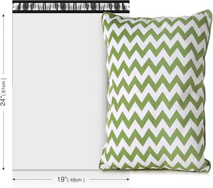 Metronic Poly Mailers 19x24 Inch 100 Pcs | Large Shipping Bags for Clothing, Small Business | Strong Thick Mailing Bags with Self Adhesive | Waterproof and Tear-Proof Large Package Bags in White