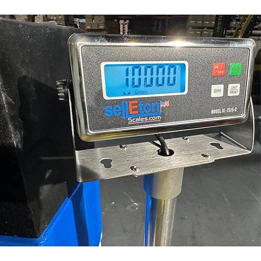 SellEton Non-NTEP Floor Scales, Accurate Pallet Scales with Smart Digital Indicator for Warehouse Shipping and Medium Duty Industrial Weighing (48"x48", 2500 lb x 0.5 lb)