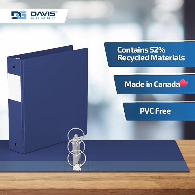 Premium Economy 6-Pack 3-Ring Binders for School or Office, Round-Ring Binders, 2 Inch, Royal Blue