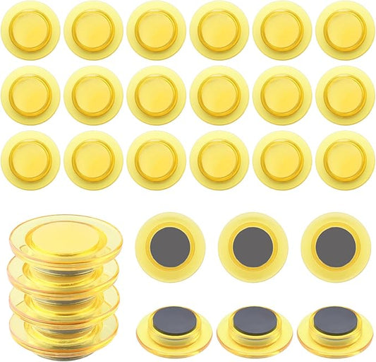 ZDZBLX Fridge Magnets, 28 Pack Strong Magnets for Refrigerator, Whiteboard, Locker, Classroom, Office (Yellow)