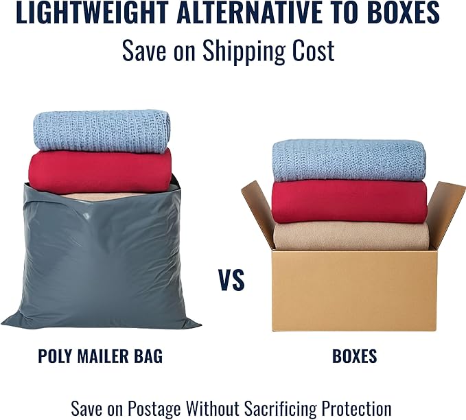 5 Large Shipping Bags 17x24 | Jumbo Poly Mailers for clothes | Strong Thick Mailing Bags with Self Adhesive | Self Sealing Shipping Envelopes