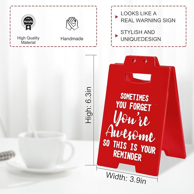 Cool Work Gifts Funny Sometimes You Forget You're Awesome So This is Your Reminder Desk Sign for Men Women Coworker Boss(You're Awesome)