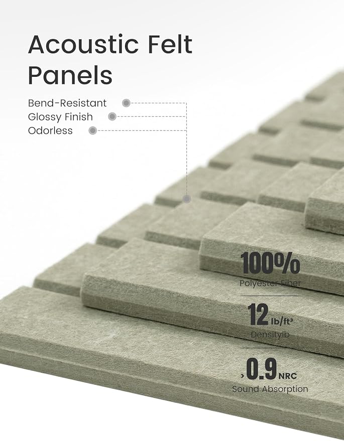 Large Felt Bulletin Board 36" x 24" Cork Board Alternative-6 Pack with 40 Safe Removable Adhesive Tabs, Cork Boards for Walls Cork Board for Home Office Classroom Pin Board (Sage)