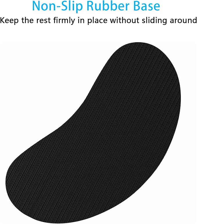 Dapesuom Mouse Wrist Rest, Ergonomic Memory Foam Mouse Wrist Support, Leather Hand Rest Pad Cushion for Gaming, Office, Laptop, Wireless Mouse, Men, Women, Pain Relief & Easy Typing, Sky Blue