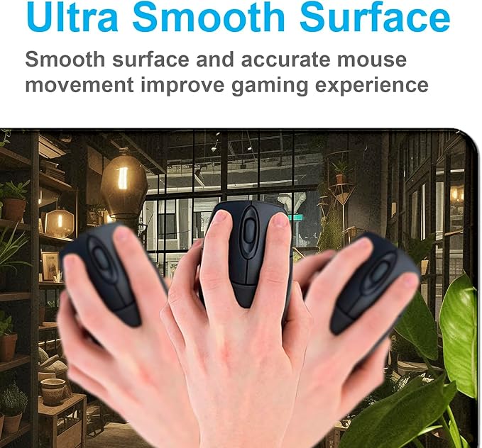 Lndoor Green Plant Expansion Desk Mat, Flower Plant Large Gaming Mouse Mat XXL Laptop Mouse Keyboard Mat 35.4 x 15.7-Inch Office Desk Decoration