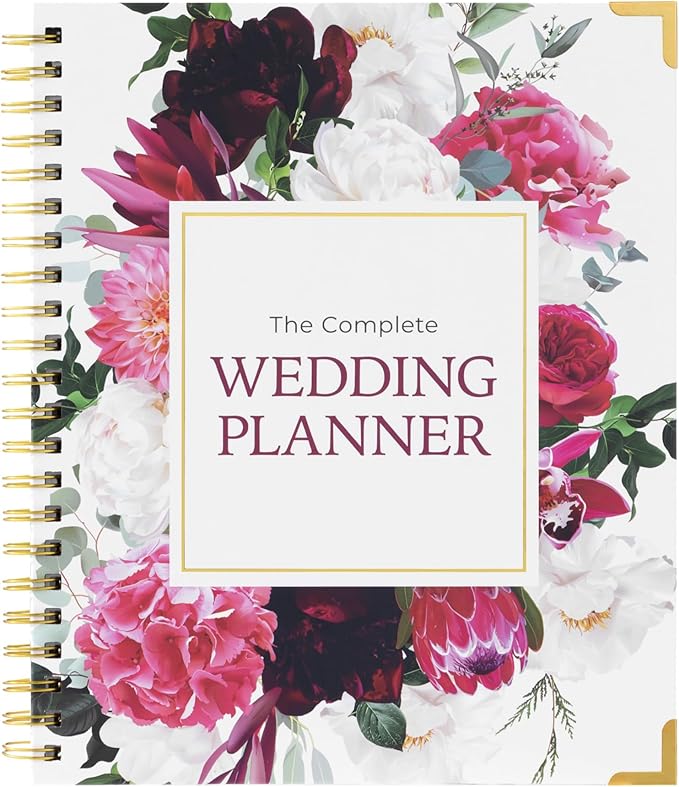 Your Perfect Day Wedding Planner Book and Organizer - Wedding Planner Book - Bridal Planning Binder with Countdown Calendar - Bride Gifts - (PINK FLORAL)