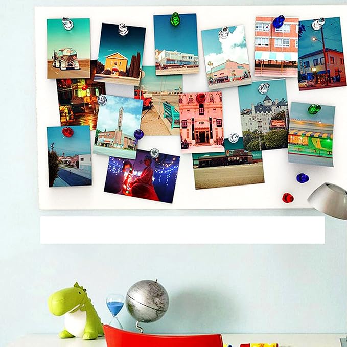 Ant Mag Magnetic Push Pins Strong Push Pin Magnets for Fridge Whiteboards Calendars Maps in School & Office Pack of 18 White