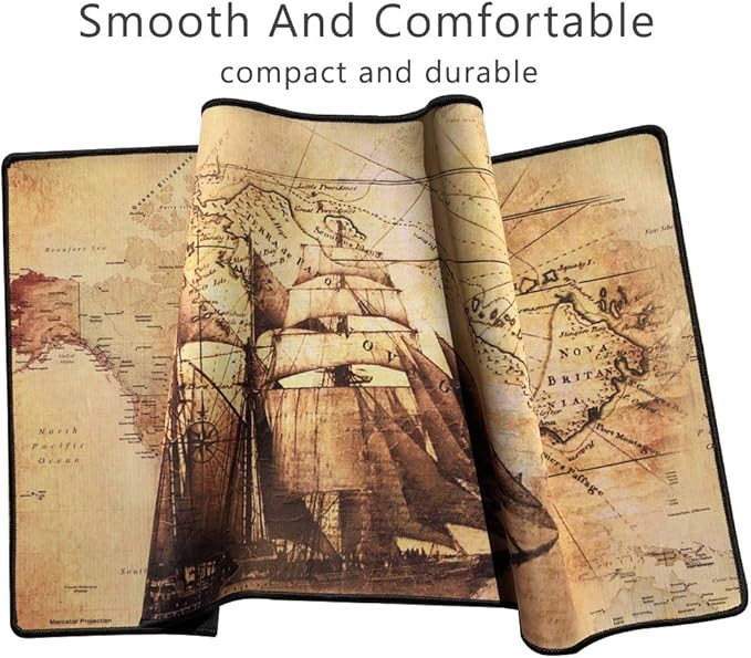 XXL Professional Large Mouse Pad & Computer Game Mouse Mat (35.4x15.7x0.1IN, Boat)