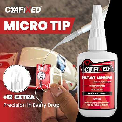 Super Glue Thick 113.6 Gram. Clear Heavy Duty All Purpose Ca Superglue Repair Wood Furniture Plastic Crafts Shoe Sole, Instant Cyanoacrylate Adhesive for Ceramic Leather Metal Glass Pottery Rubber