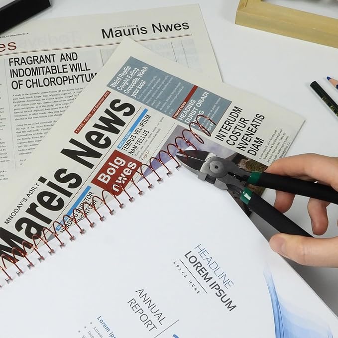 RAYSON 15.9mm Spiral Wire Coil Binding, 3:1 Pitch, 5/8" Metal Coils Spiral Binding 140 Sheets Capacity, Multicolor Color & Pack of 100