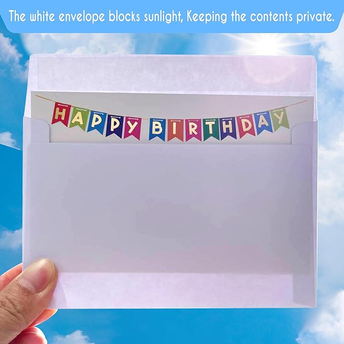 70 Packs A4 White Envelopes, 4 1/4 x 6 1/6 Size for Invitations, 120gsm White 4x6 Envelopes Self Seal for Weddings, Baby Shower, Photos, Postcards, Greeting Cards, Mailing