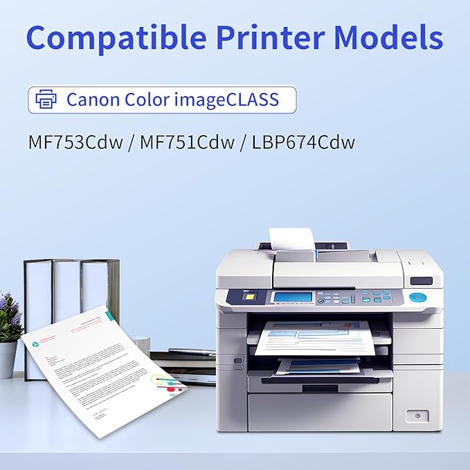 myCartridge 069H Toner Cartridge Set Compatible Replacement for Canon 069 069H Toner Works for Canon Color imageCLASS MF753Cdw MF751Cdw LBP674Cdw Printer, 069 069H Toner Cartridge 4-Pack B/C/M/Y