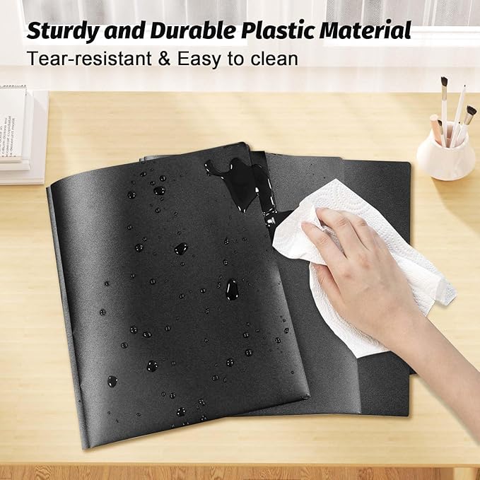 Plastic Folders with Pockets and Prongs,12 Pack 2 Pocket Folders with 3 Fasteners,Upgrade Tabs,Heavy Duty Pocket Folder with Brad, Black Folders with Card Slot,Colorful Labels,Letter Size