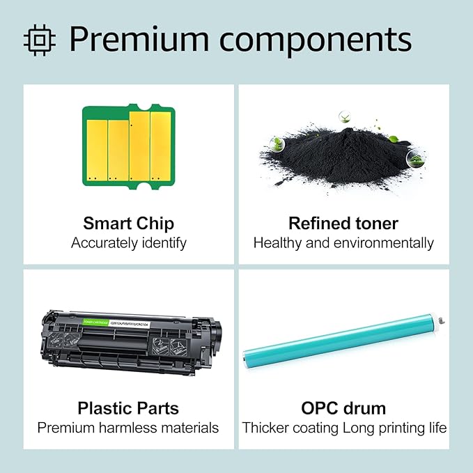 greencycle Compatible Toner Cartridge Replacement for Canon 104 FX9 FX10 FX-10 FX-9 104 ImageClass MF4100 MF4150 MF4270 MF4350d MF4370dn MF4380dn D420 D480 (Black,4 Pack)