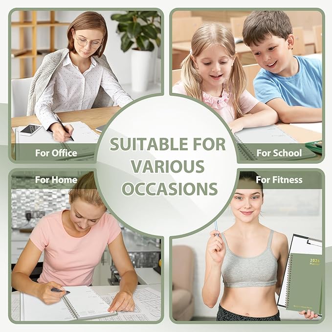 2026 Planner, Weekly and Monthly Calendar Academic Planner, Jan 2026 - Dec 2026, Planning Agenda Book for Desk Accessories and School Supplies - Letter Size (8.5'' x 11'')