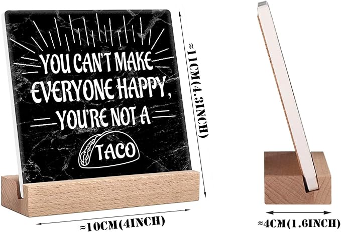 Funny Office Desk Decor Signs For Women Home Kitchen You Are Not A Taco Sign Cute Office Decorations For Work Women Fun Leadership Gifts Funny Desk Accessories For Work Therapist Office Decor