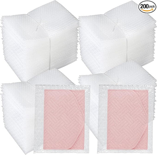 200Pcs 5" x 6" Bubble Out Bags Pouches Clear Bubble Pouches Wrap Bag for Shipping, Double Walled Bubble Cushioning Bags for Packing, Moving, Shipping, and Storage
