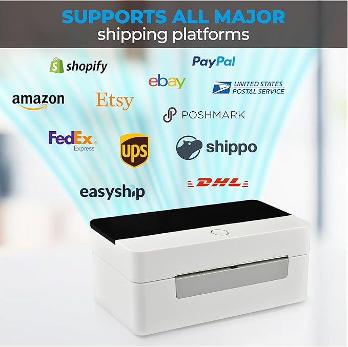 Arkscan 2054N Wireless Shipping Label Printer with USB and Wireless, for Connect to Bluetooth-Enabled Computer Devices, Support iOS, Android & Windows for 4x6 Direct Thermal Labels (Roll & Fanfold)