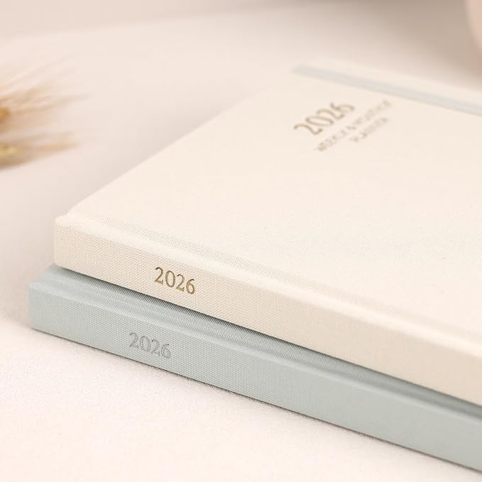 2026 Planner - Weekly and Monthly Planner, January 2026 - December 2026, Linen Hardcover, 2026 Calendar Planner Book with Tabs, Aesthetic, Perfect for Office Home School Supplies (Green, A5)