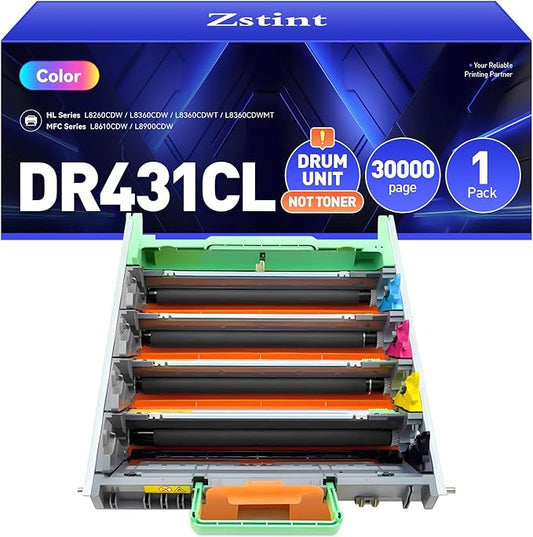 DR431CL Drum Unit Printer High Yield Replacement for Brother DR-431CL Imaging Drum Compatible with HL-L8360CDW MFC-L8900CDW MFC-L8690CDW HL-L8260CDW MFC-L8610CDW MFC-L8905CDW MFC-L9570CDW HL-L8360CDWT