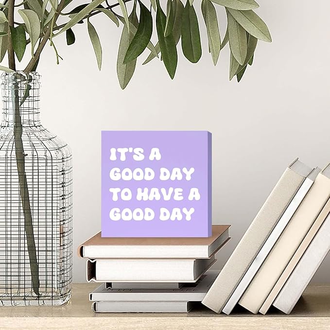 Purple Office Decor Desk Accessories Sign for Women Home & Office Cute Desk Accessories Motivational Gifts for Women Coworker