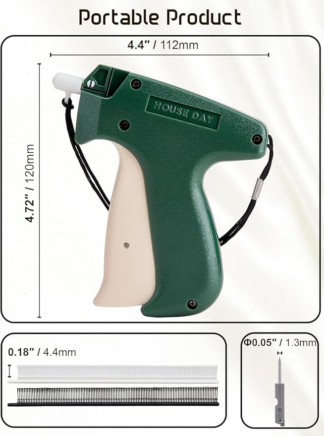 HOUSEDAY Mini Stitch Gun for Clothes, Temporary Stitchy Quick Clothing Fixer with 3 Mini Needles, 3120 Micro Fasteners, Portable Emergency Clothing Stitch Gun Micro, Handheld Stitch Tagging Gun Kit
