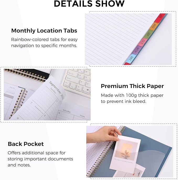 SKYDUE 2026 Appointment Book, 8.5" x 11", Hourly Planner with 15 & 30-Minute Increments, Weekly & Monthly Planner for January - December 2026, Perfect for Daily Planning Blue