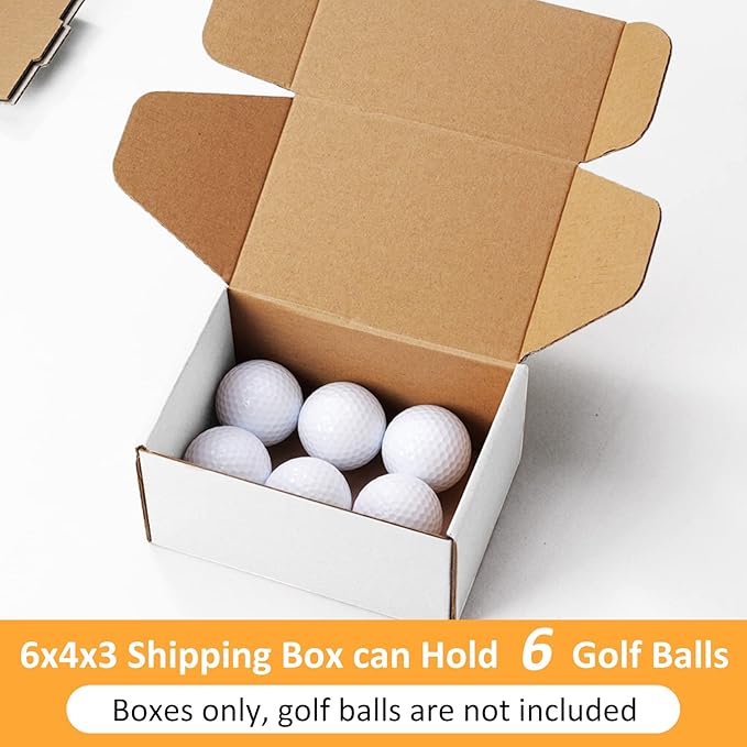 Eupako 6x4x3 Shipping Boxes Small Corrugated Cardboard Box - 25 Pack White Mailing Boxes for Packaging Small Business, Mailer Box