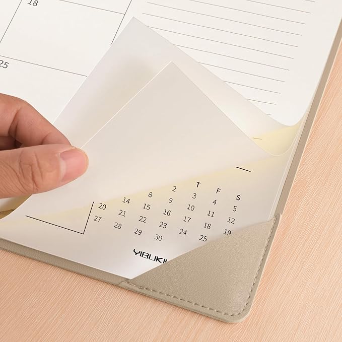 Desk Calendar 2025-2026 Large 22x17, July 2025-December 2026, 18 Months Big Desk Pad Calendar with Desktop Mat and Plastic Cover for Home Office School Planning, Apricot