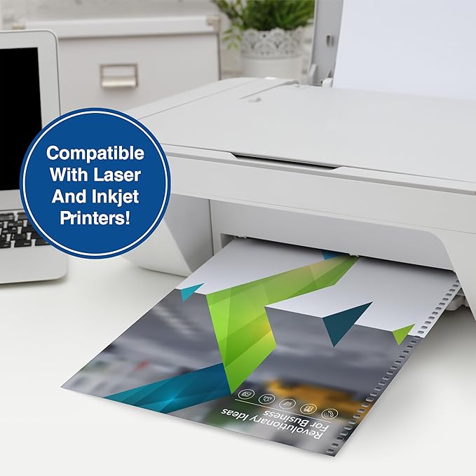 PrintWorks Professional Pre-Punched Spiral Binding Paper - 44-Hole (4:1 Pitch Hole Punch) - Book Binding Printer Paper - Made in the USA - 500 Sheets - 8.5" x 11" - 20 lb - 92 Bright White (04145)