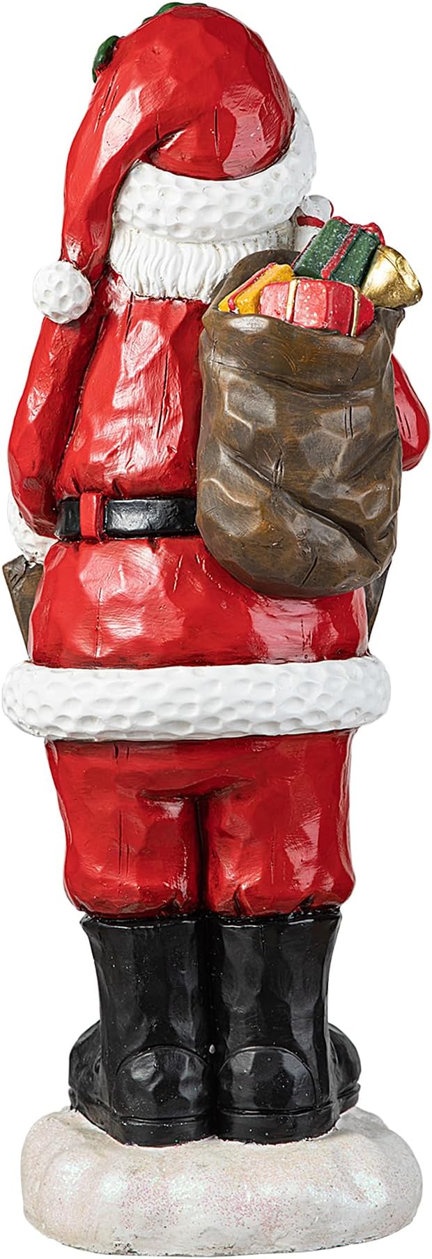 Glitzhome 28''H MGO Christmas Santa Porch Decor, Xmas Winter Wall Yard Standing for Patio Front Porch Indoor Outdoor Home Welcome Sign Decor