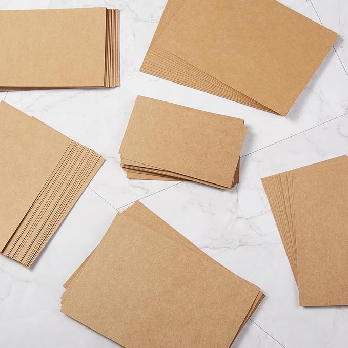 50 Sheets Blank Cardstock Paper 250 GSM Thick Heavy Cards Stock for DIY Art Projects, Card Making, Postcards, Greeting Cards, Birthday Party, Wedding Invitation (Brown, 3x5 inches)