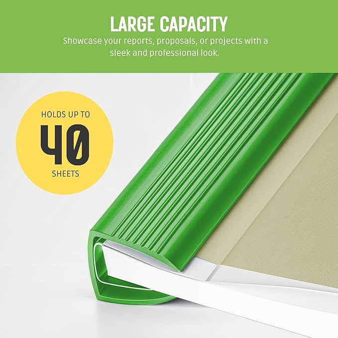 PERFORMORE Clear Report Covers, 10 Pcs Transparent Presentation File Folders, Plastic File Folder with Sliding Bar, A4 Paper Size with 40 Sheet Paper Capacity