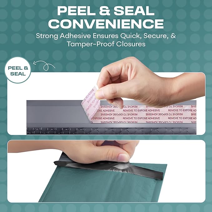 Green Small Bubble Mailers 4x8 Inch #000 | Thick Padded Poly Bubble Mailer Envelopes | 1000 Pack Bulk | Trading Card Sports Card Shipping