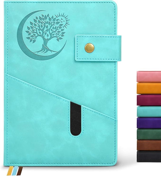 Lined Journal Notebook for Men, A5 Leather Journals for Writing Women, Hardcover Notebooks for Work,School,Note Taking,Travel,Business,Personal daily Diary,200 Page College Ruled (5.9" x 8.4")