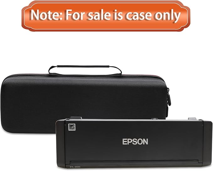 LTGEM Hard Case for Epson Workforce ES-200 / ES-300W / ES-300WR Portable Document Scanner - Travel Protective Carrying Storage Bag