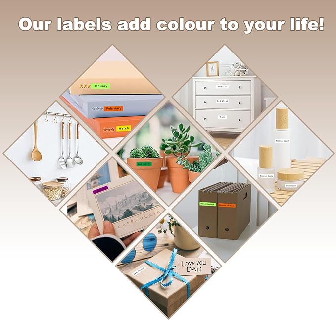 6 Pack Fluorescent Color Compatible M-k231s Brother Label Tape 12mm 0.47 Replacement for Brother P Touch M Tape M-K231 Compatible with P Touch PT-M95 PT-90 PT-70 PT-65 PT-85 Label Maker Refills