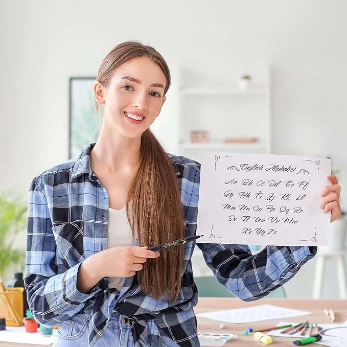 Calligraphy Pen,Calligraphy Pens for Writing, Brush Pens Calligraphy Set for Beginners, Calligraphy markers, Black Archival Ink Pens,Hand Lettering Pen for Art Drawing, Sketching,Scrapbooking