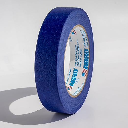 ABRO Blue Painters Tape 1 Inch Wide, 24mm x 55M, All Purpose Blue Tape, Temporary Labeling, Easy Tear, Clean Removal, Masking Tape Colored DIY or Pro