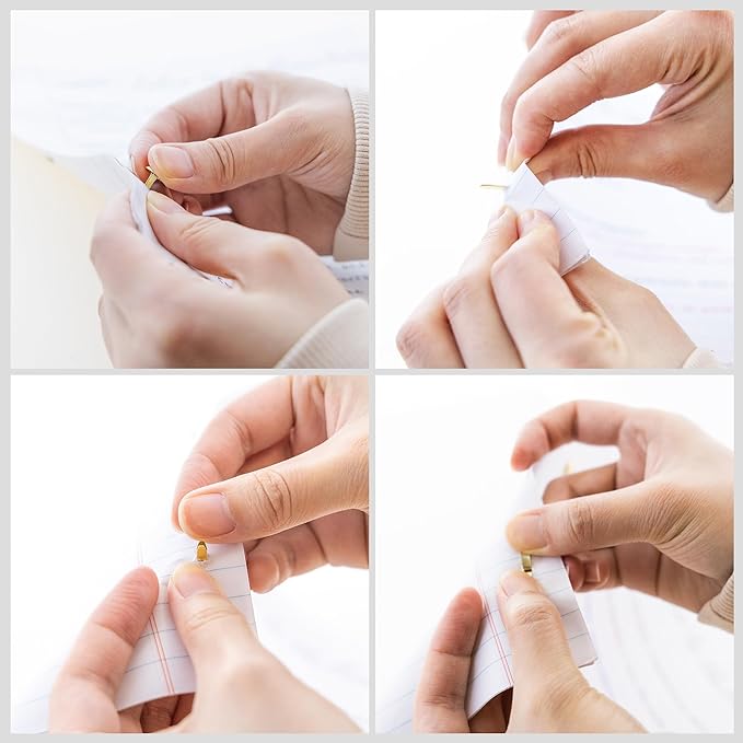 BAZIC Products Brass Plated Fasteners 1/2 Inch, Round Head Paper Fastener Brads for Office School Organization Scrapbooking Art and Crafts (100/Pack), 1-Pack