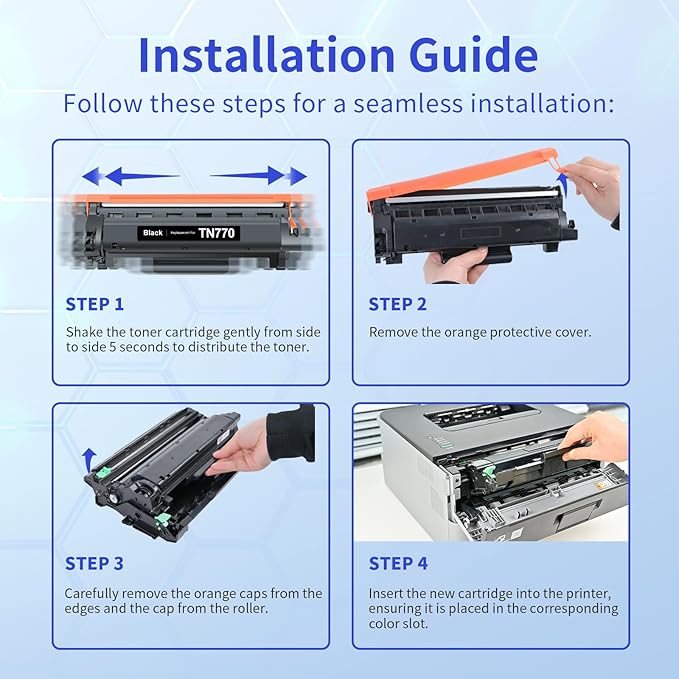myCartridge Compatible Toner Cartridge Replacement for Brother TN770 TN-770 Toner Use for Printer MFC-L2750DW L2750DWXL HL-L2370DW L2370DWXL Toner Cartridge 4,500 Page Super High Yield