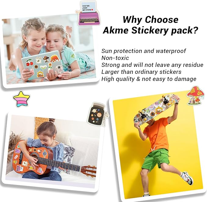 450 PCS Stickers for Water Bottles, Laptop, Waterproof, Cute Design for Kids, Teens, Luggage.Girls.Cute Colorful Waterproof Stickers