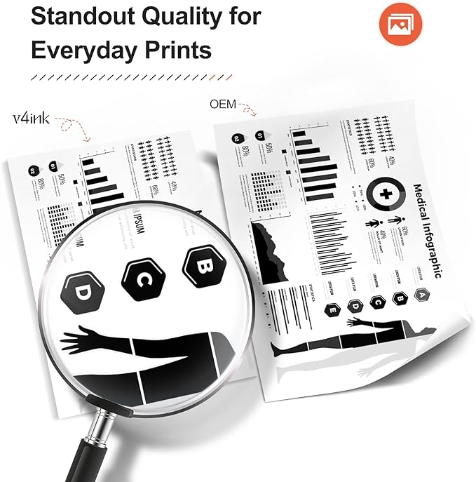 V4INK 4PK Compatible Toner Cartridge Replacement for Canon 120 2617B001AA High Yield Toner for Canon imageCLASS D1100 D1120 D1150 D1170 D1180 D1320 D1350 D1370 D1520 D1550 i-Sensys MF6680DN Printer