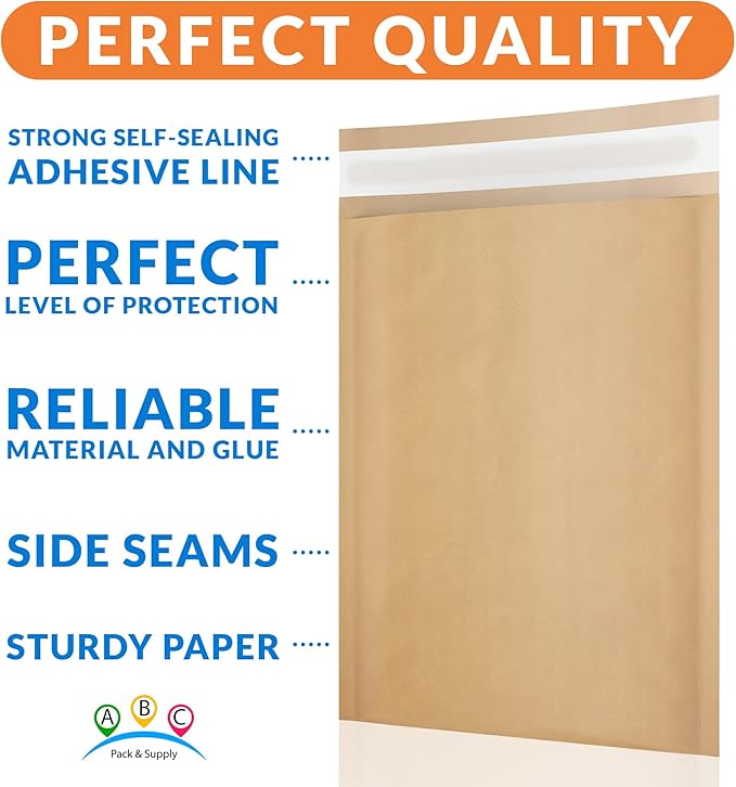 ABC PACK & SUPPLY Brown Kraft Bubble Mailer Envelopes, 6.5 x 9 Inches. 650 Pack Mail Padded Envelopes Self Seal. Kraft Bubble Mailers. Tear-Resistant Mailing Envelope Padded. Sturdy Paper Mailer