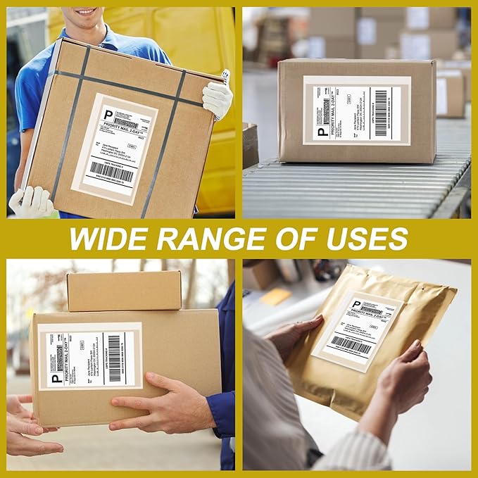 AZUREAL 60PCS Shipping Label Sleeves, 6.7" x 9.8" Packing Slip Pouches, Packing List Envelopes/Shipping Label Envelopes for Mailing, Packing List, Packaging, Protective Documents