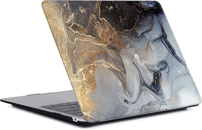 Laptop Case Compatible with MacBook Pro 13 inch with CD-ROM Model: A1278(Old Version 2012/2011/2010/2009/2008), Protective Plastic Hard Shell Case Cover & Keyboard Skin - Gray Marble